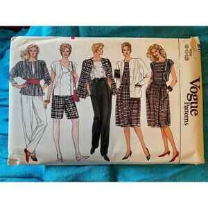 Vogue sewing pattern 8617 dress jacket skirt pants top